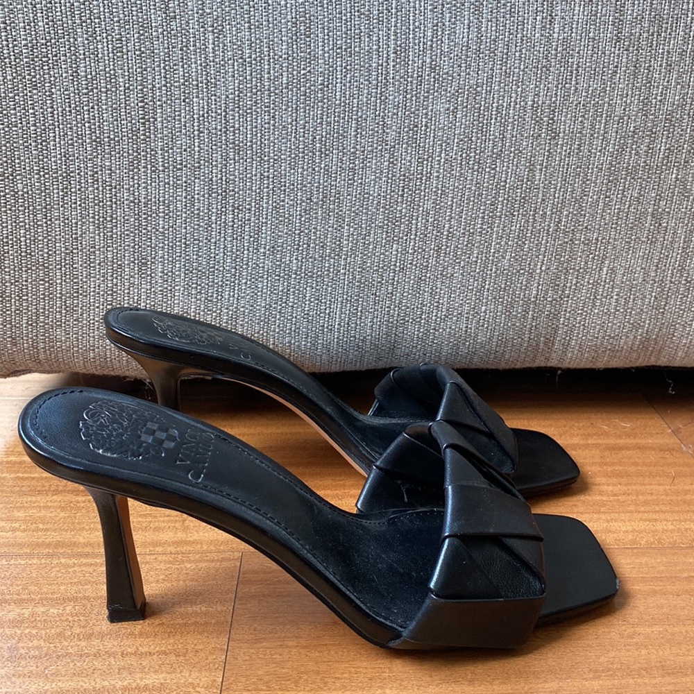 Vince Camuto Pintucked Braided Leather Heel - Picture 3 of 4